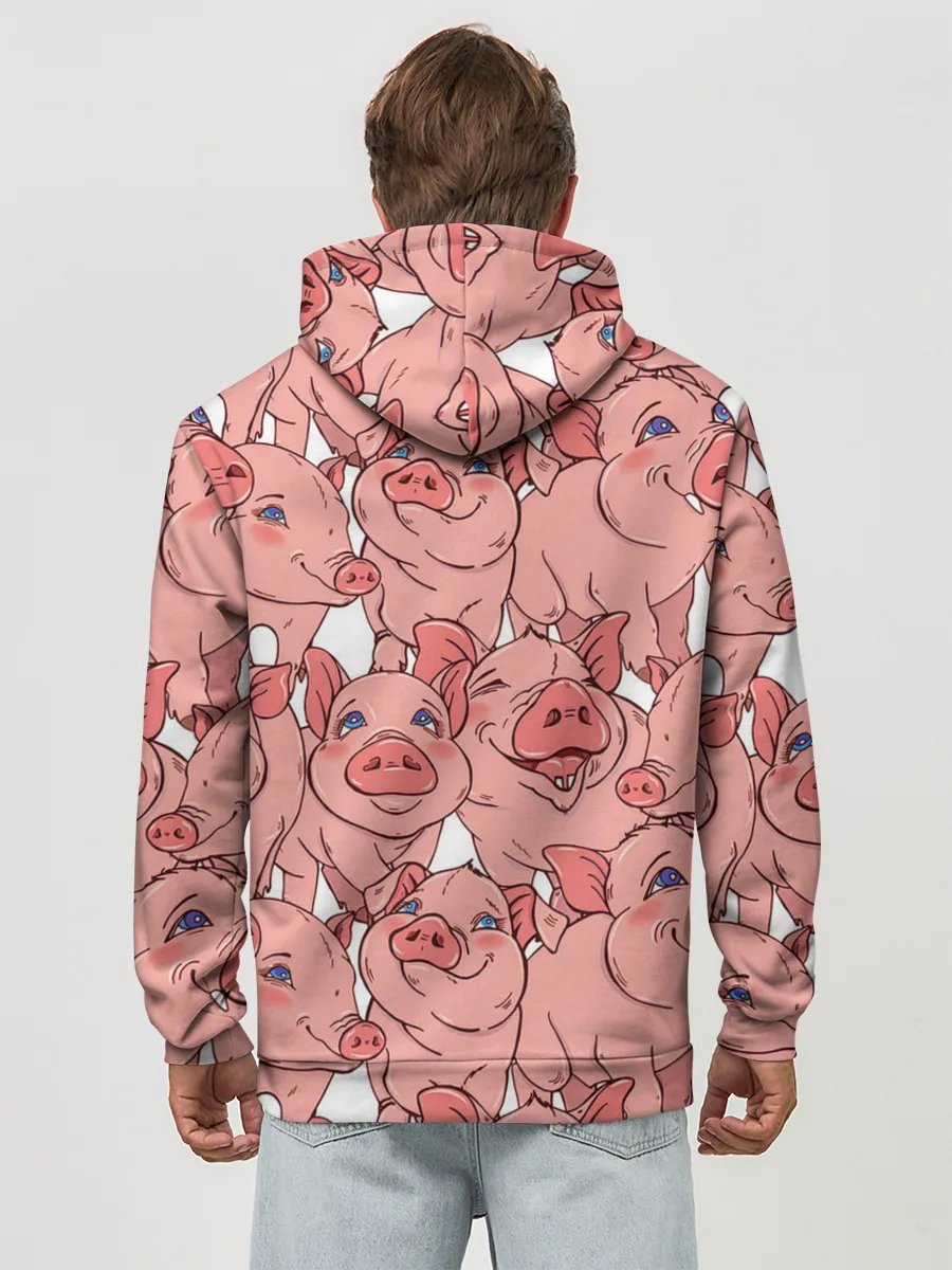 Худи мужской база хлопок / Свиньи
