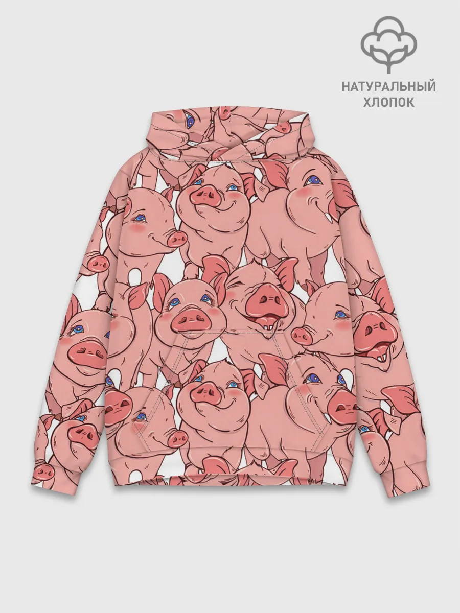 Худи мужской база хлопок / Свиньи