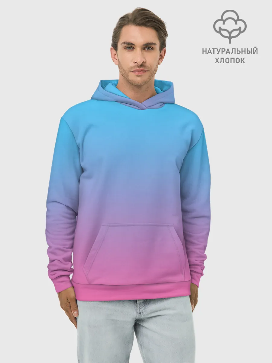 Худи мужской база хлопок / Текстура Неоновая
