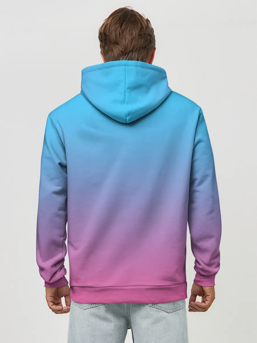 Худи мужской база хлопок / Текстура Неоновая