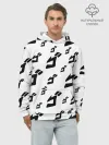 Худи мужской база хлопок / JOJO PATTERN BW