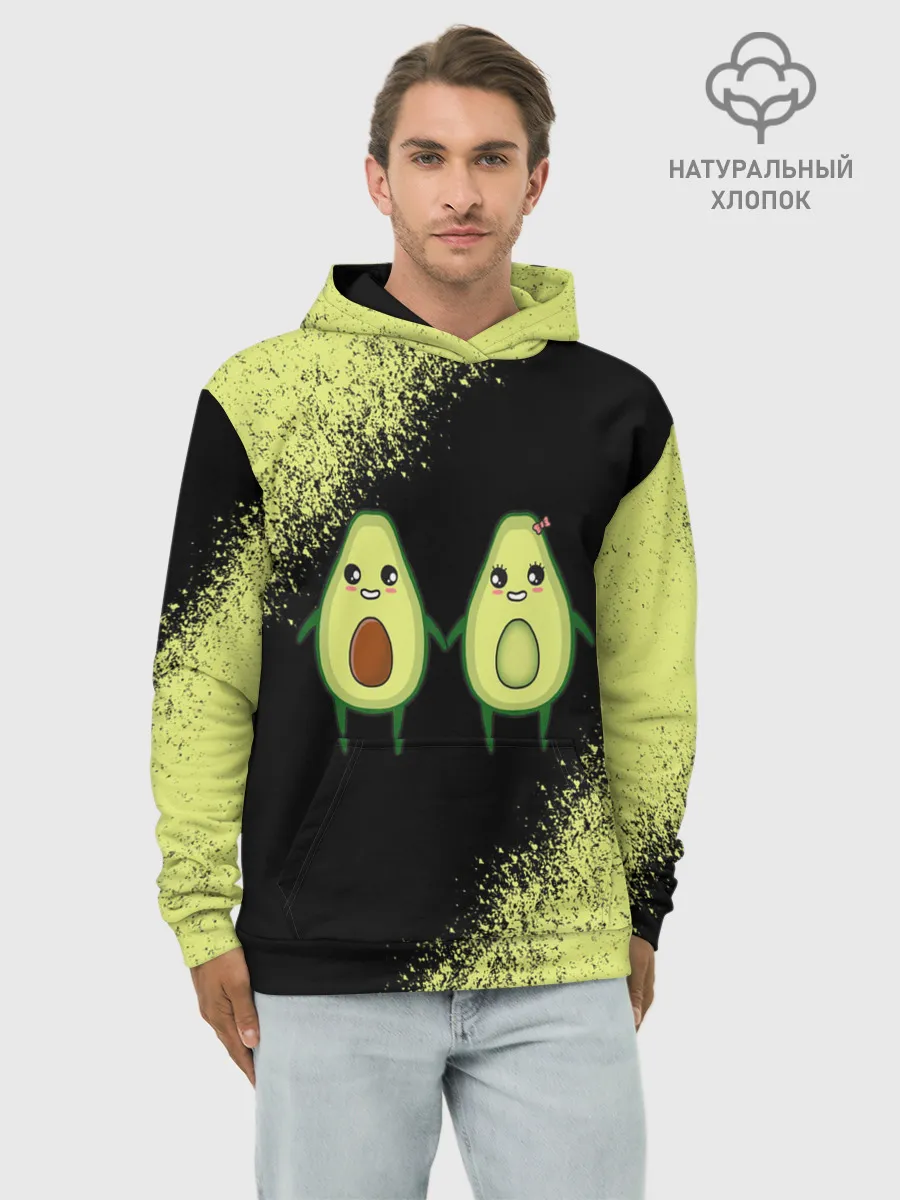 Худи мужской база хлопок / Авокадо