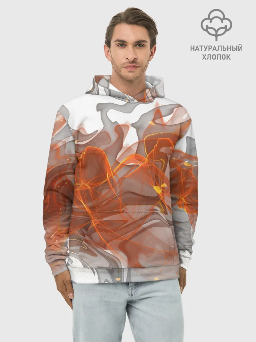 Худи мужской база хлопок / ОГОНЬ
