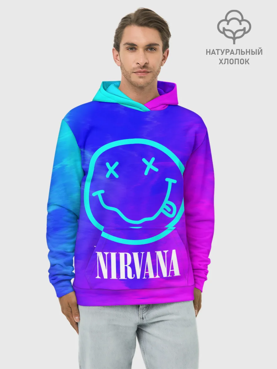 Худи мужской база хлопок / NIRVANA / НИРВАНА