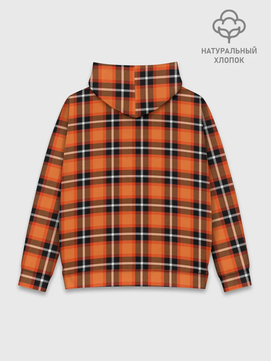 Худи мужской база хлопок / Шотландская клетка