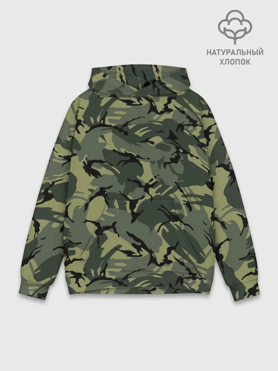 Худи мужской база хлопок / Камуфляж