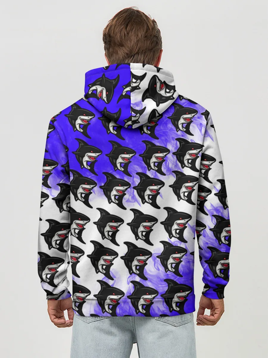 Худи мужской база хлопок / Акула