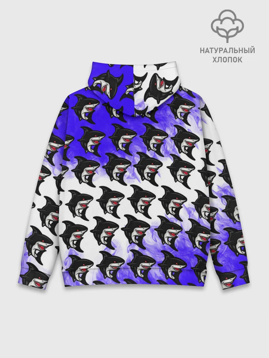 Худи мужской база хлопок / Акула