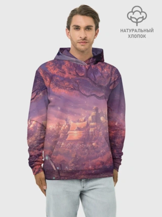 Худи мужской база хлопок / Fantasy Forest