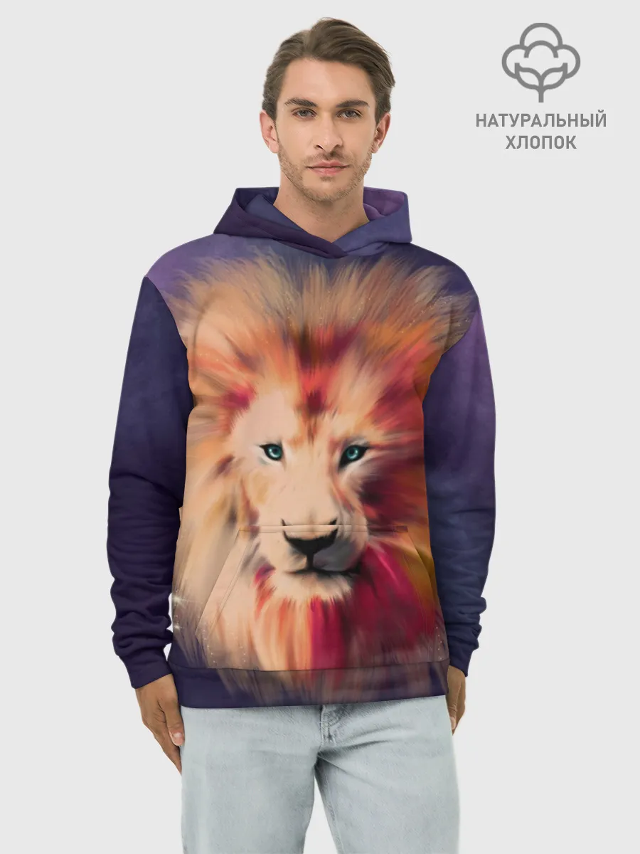 Худи мужской база хлопок / Space Lion
