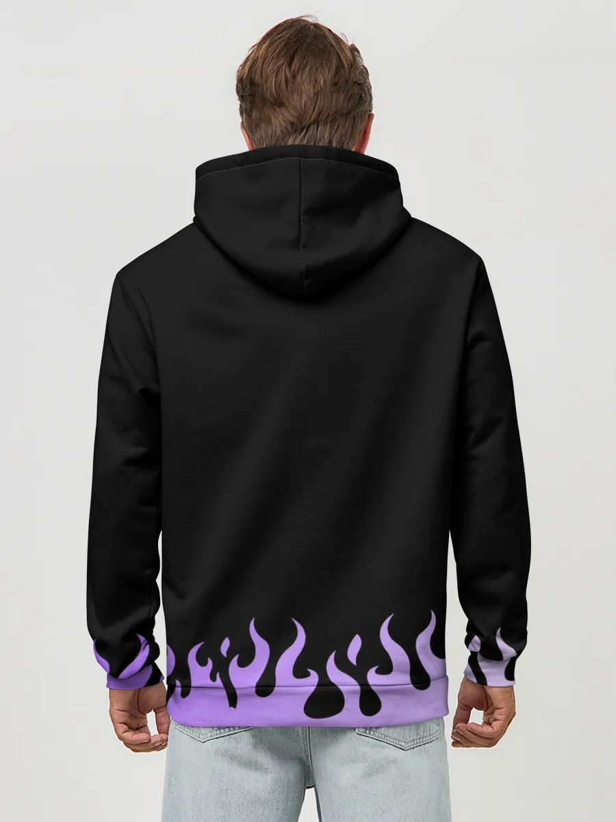 Худи мужской база хлопок / Дракон и огонь