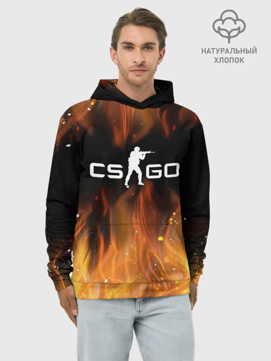 Худи мужской база хлопок / COUNTER STRIKE