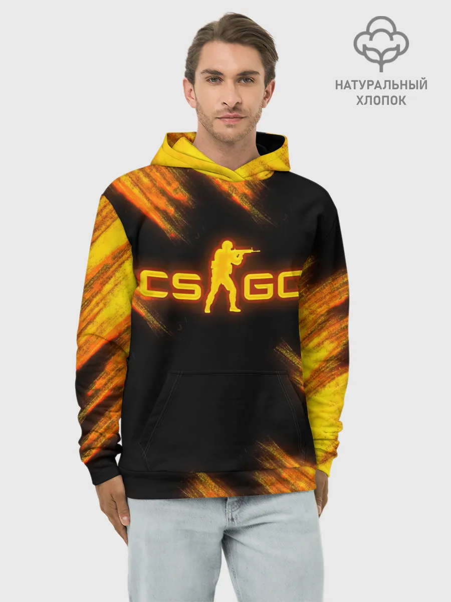 Худи мужской база хлопок / COUNTER STRIKE