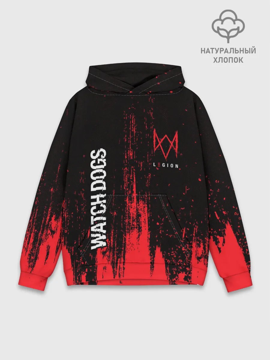 Худи мужской база хлопок / WATCH DOGS LEGION / ВОТЧ ДОГС