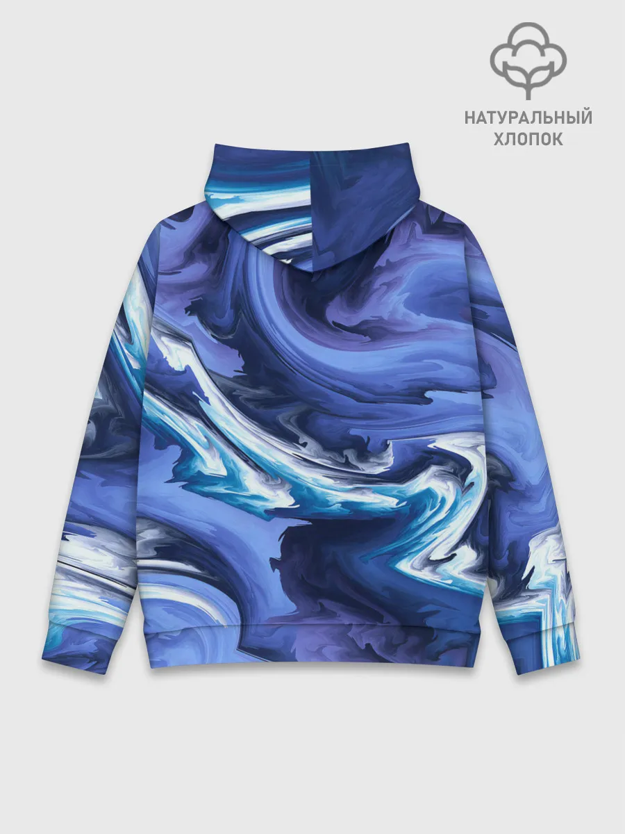 Худи мужской база хлопок / Абстрактные волны