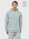 Худи мужской база хлопок / Радуга v5 - голубой