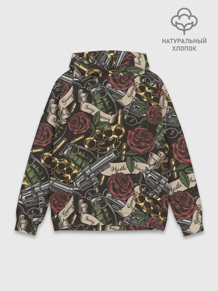 Худи мужской база хлопок / старая школа