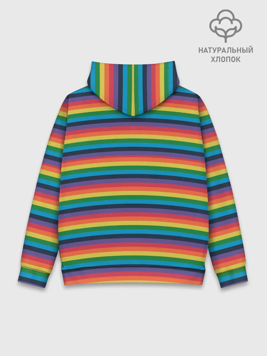 Худи мужской база хлопок / Радужный флаг