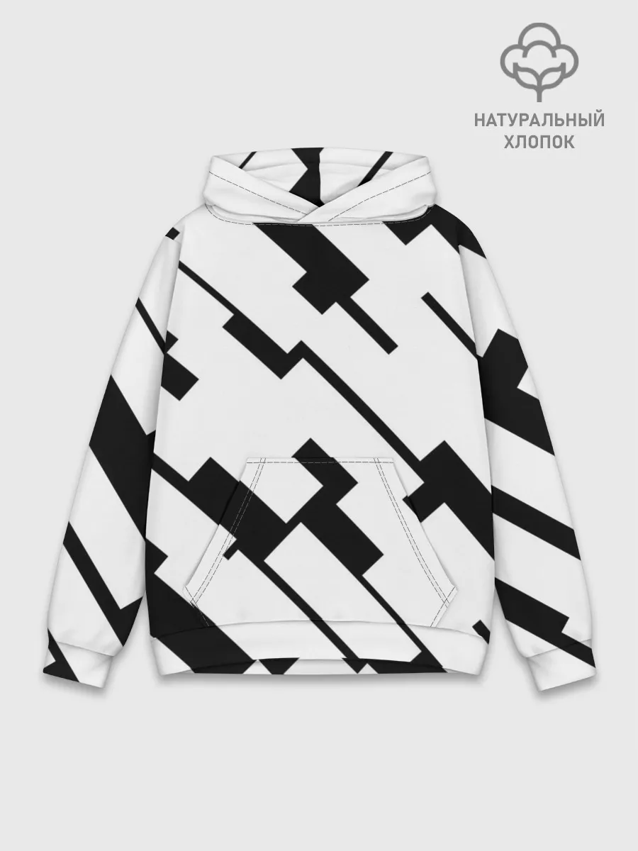 Худи мужской база хлопок / ГЕОМЕТРИЯ,АБСТРАКЦИЯ,ПОЛОСЫ
