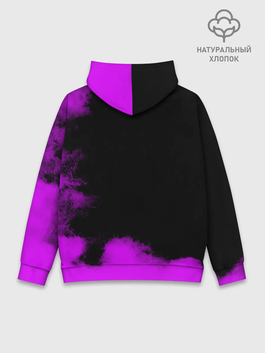 Худи мужской база хлопок / Джоджо fuck фиолетовый