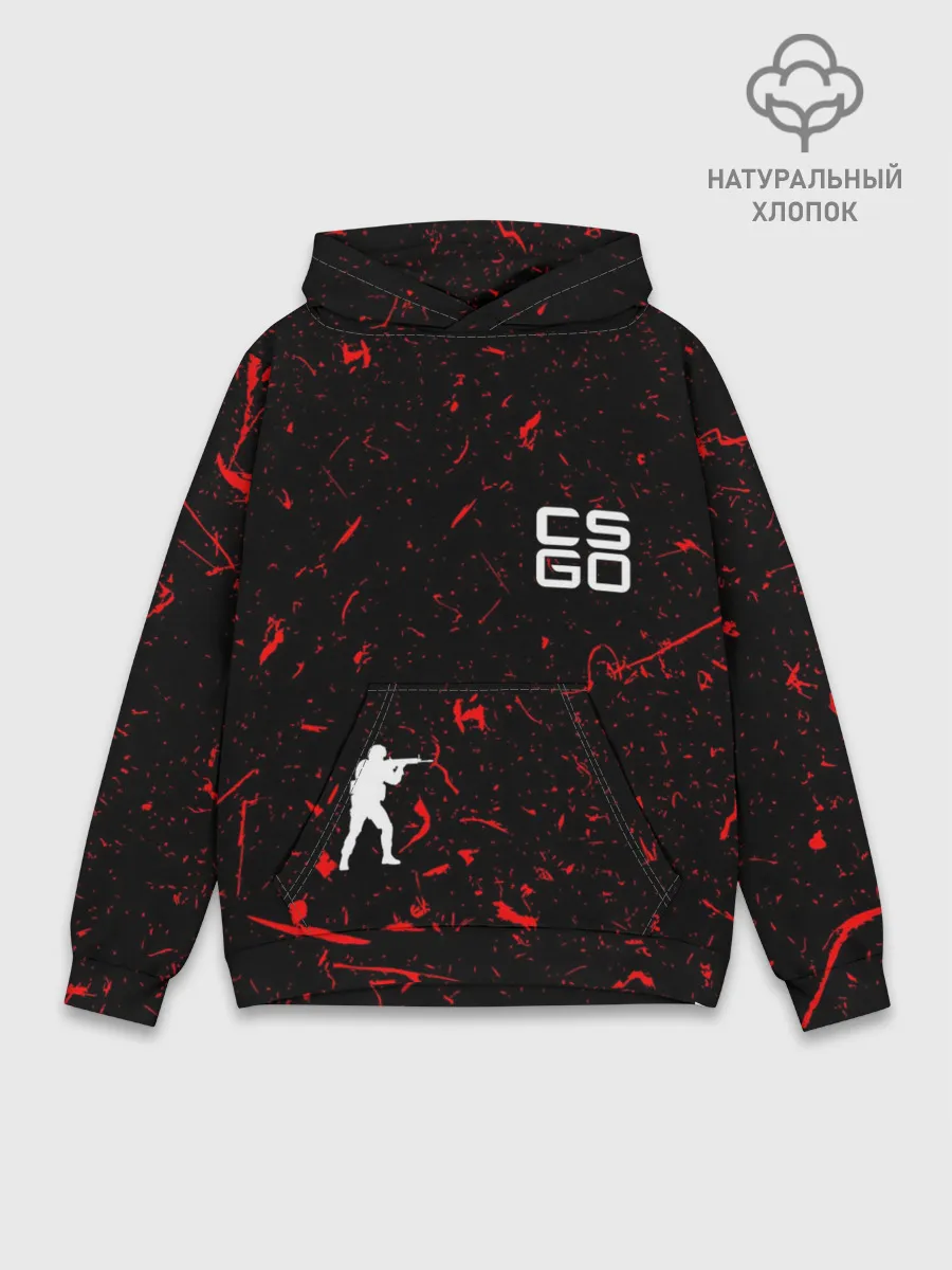 Худи мужской база хлопок / COUNTER STRIKE