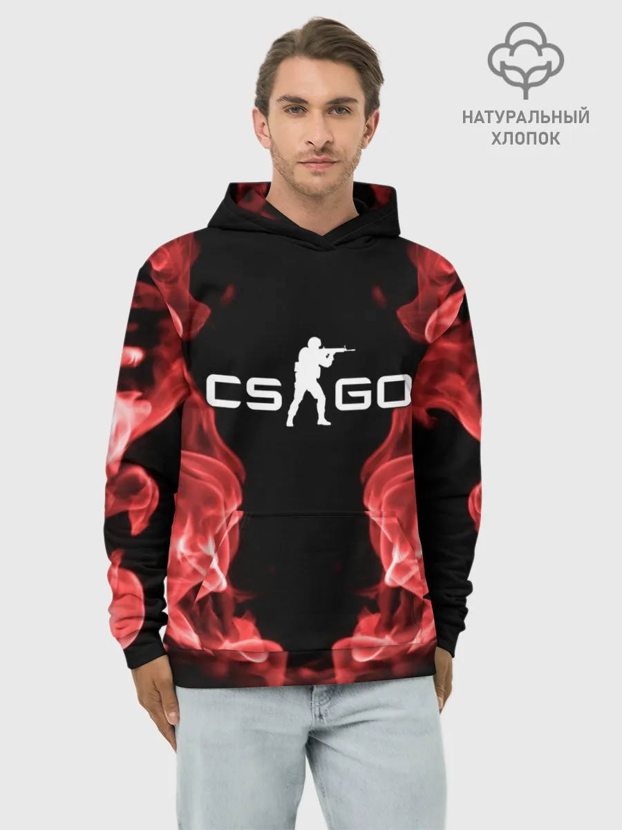 Худи мужской база хлопок / COUNTER STRIKE