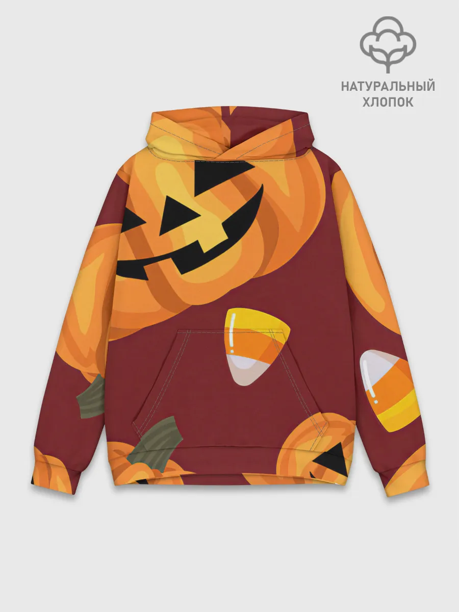 Худи мужской база хлопок / Сладкие хэллоуин