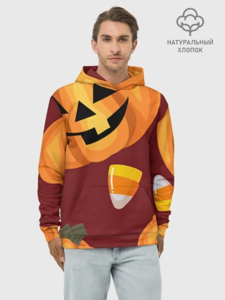 Худи мужской база хлопок / Сладкие хэллоуин