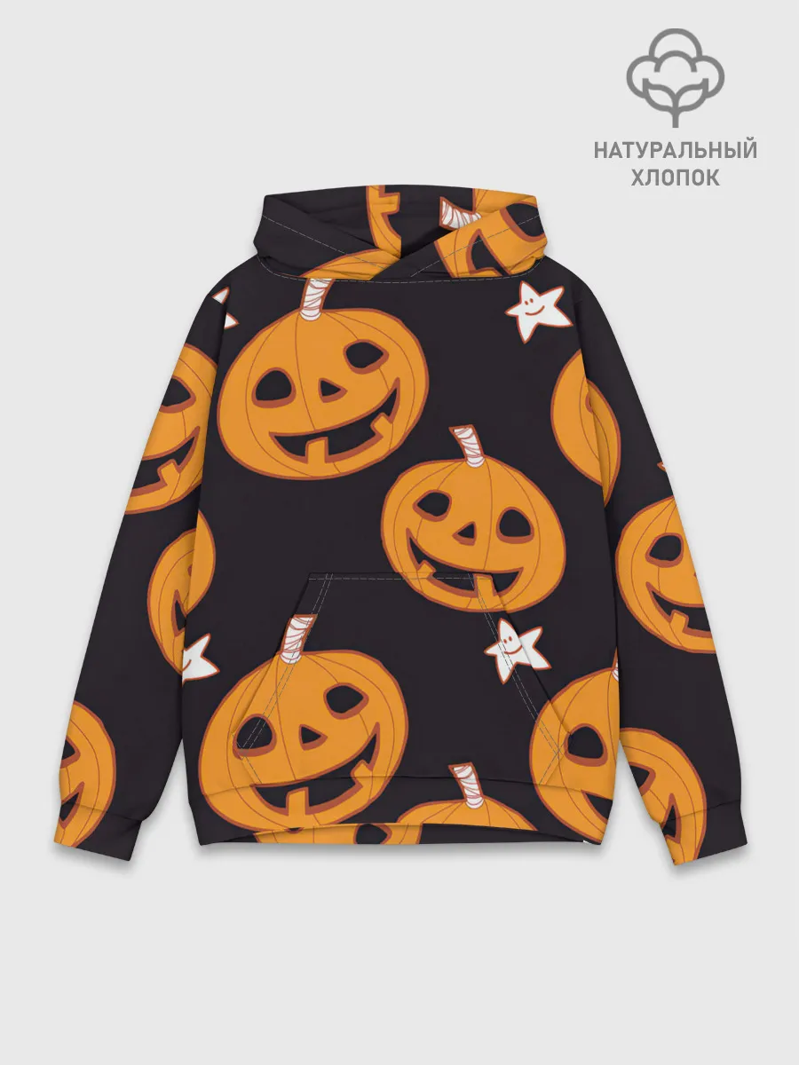 Худи мужской база хлопок / Весёлые тыквы