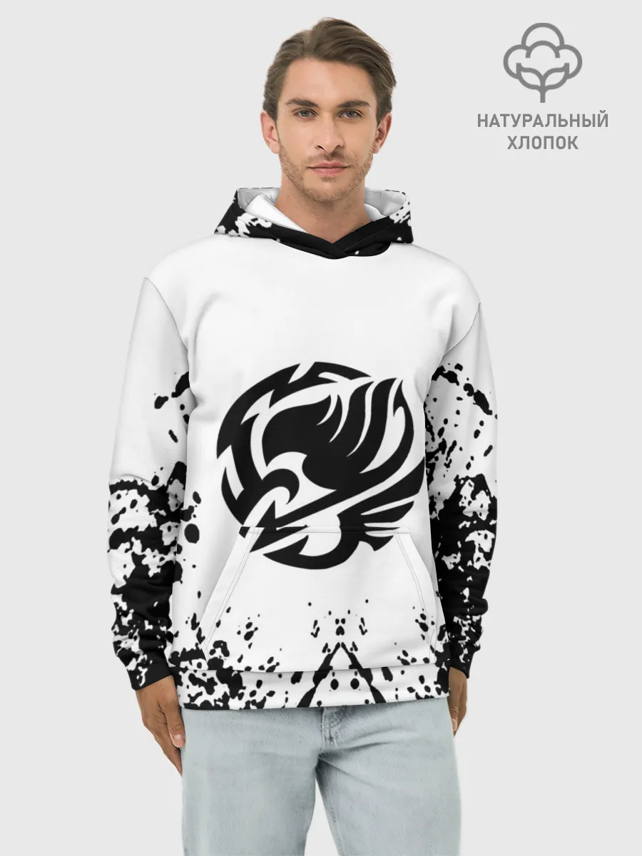 Худи мужской база хлопок / Хвост Феи на белом