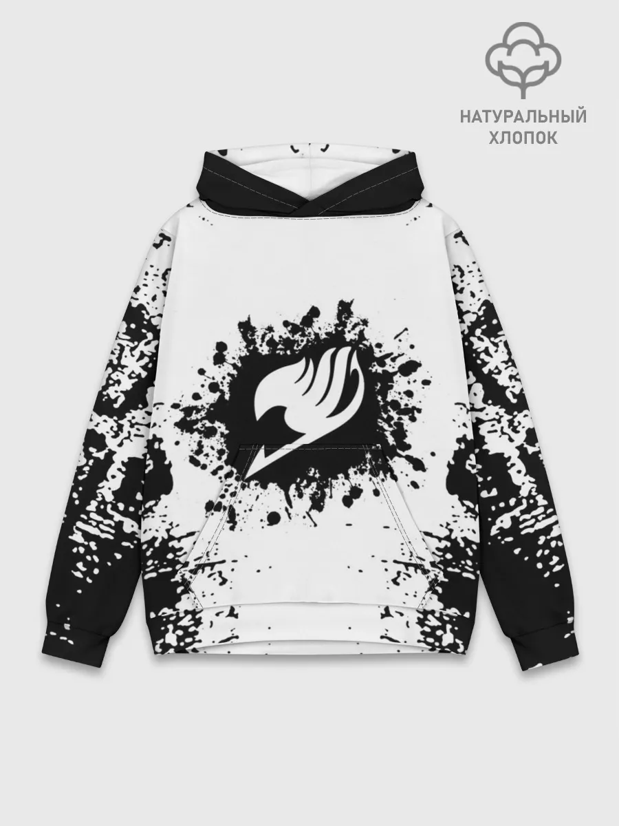 Худи мужской база хлопок / Хвост Феи монохромный
