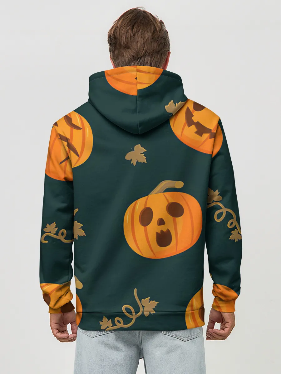 Худи мужской база хлопок / Осенние тыквы