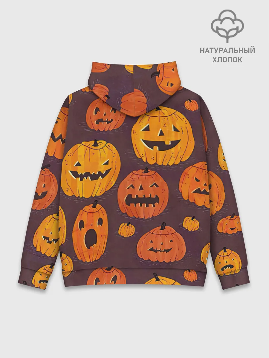 Худи мужской база хлопок / Весёлые тыквы