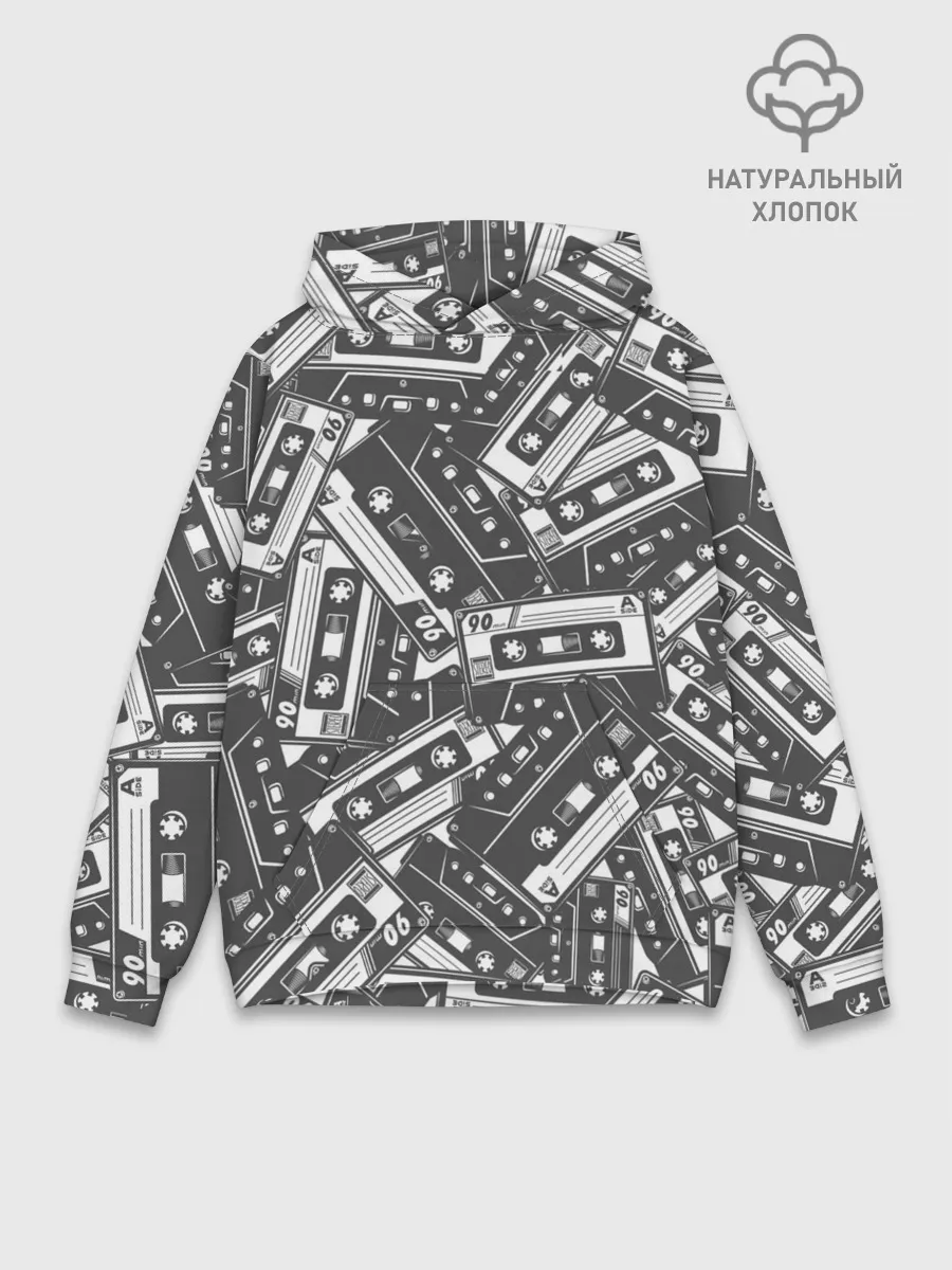 Худи мужской база хлопок / retro pattern