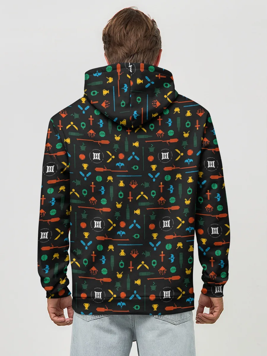 Худи мужской база хлопок / Хогвартс паттерн