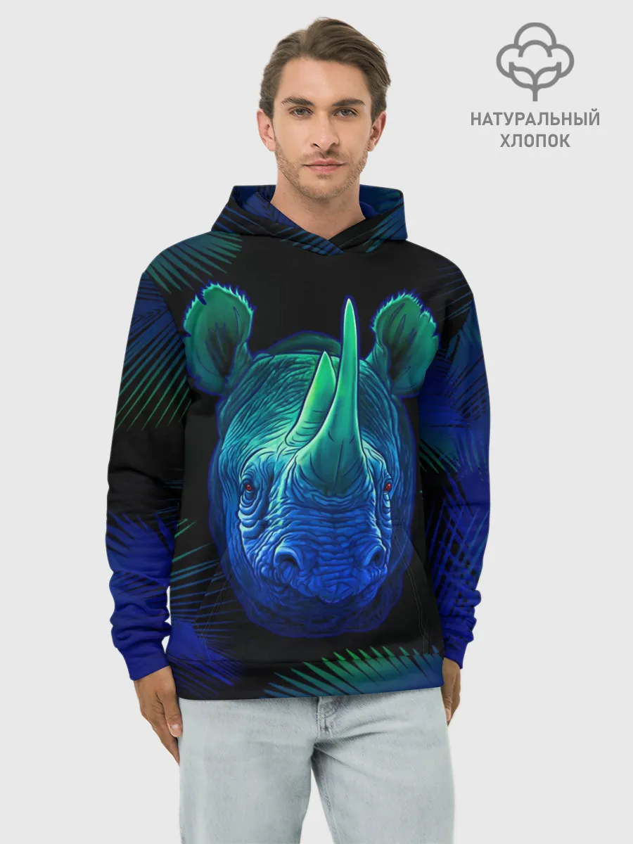 Худи мужской база хлопок / Носорог