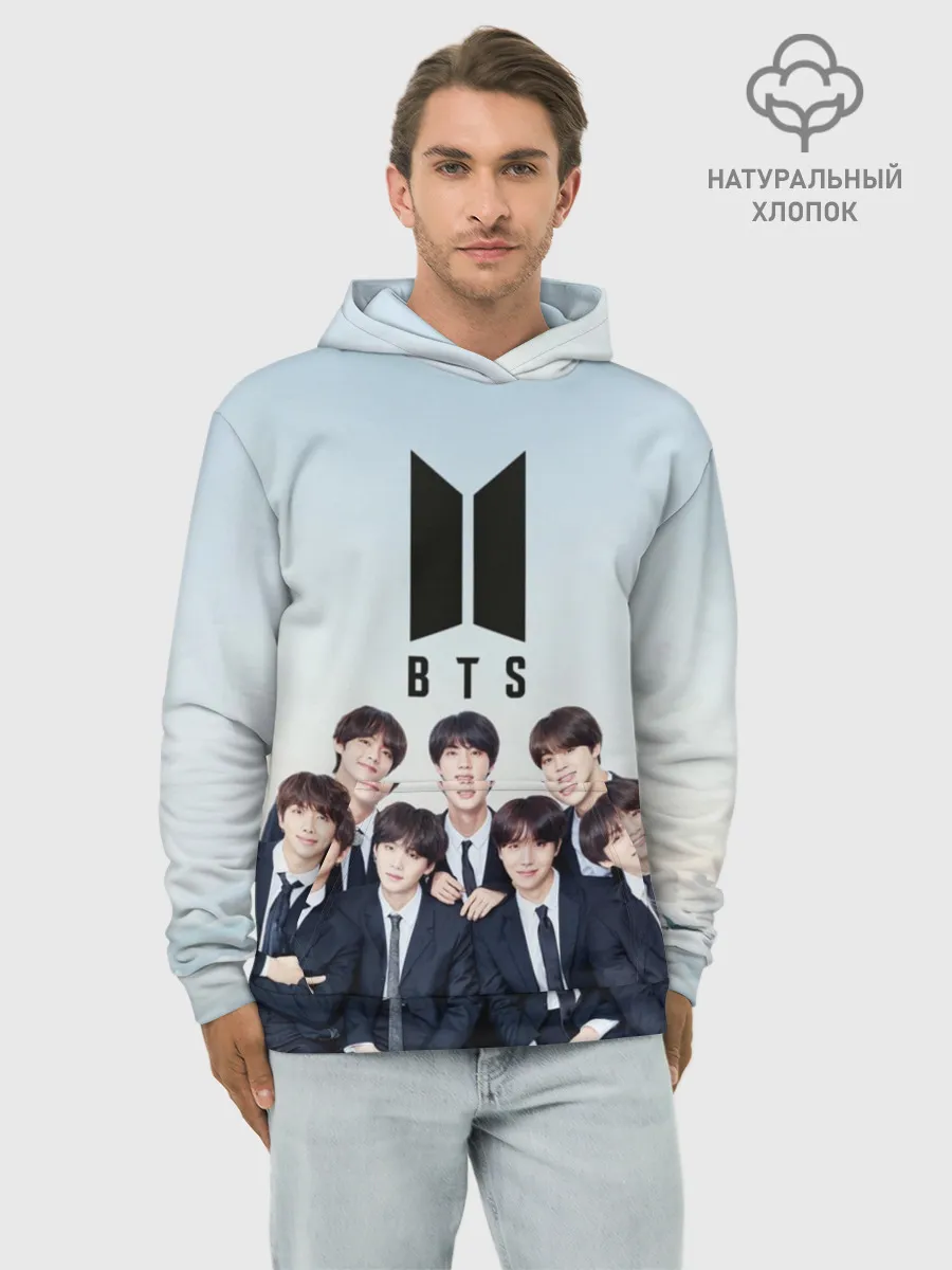 Худи мужской база хлопок / BTS