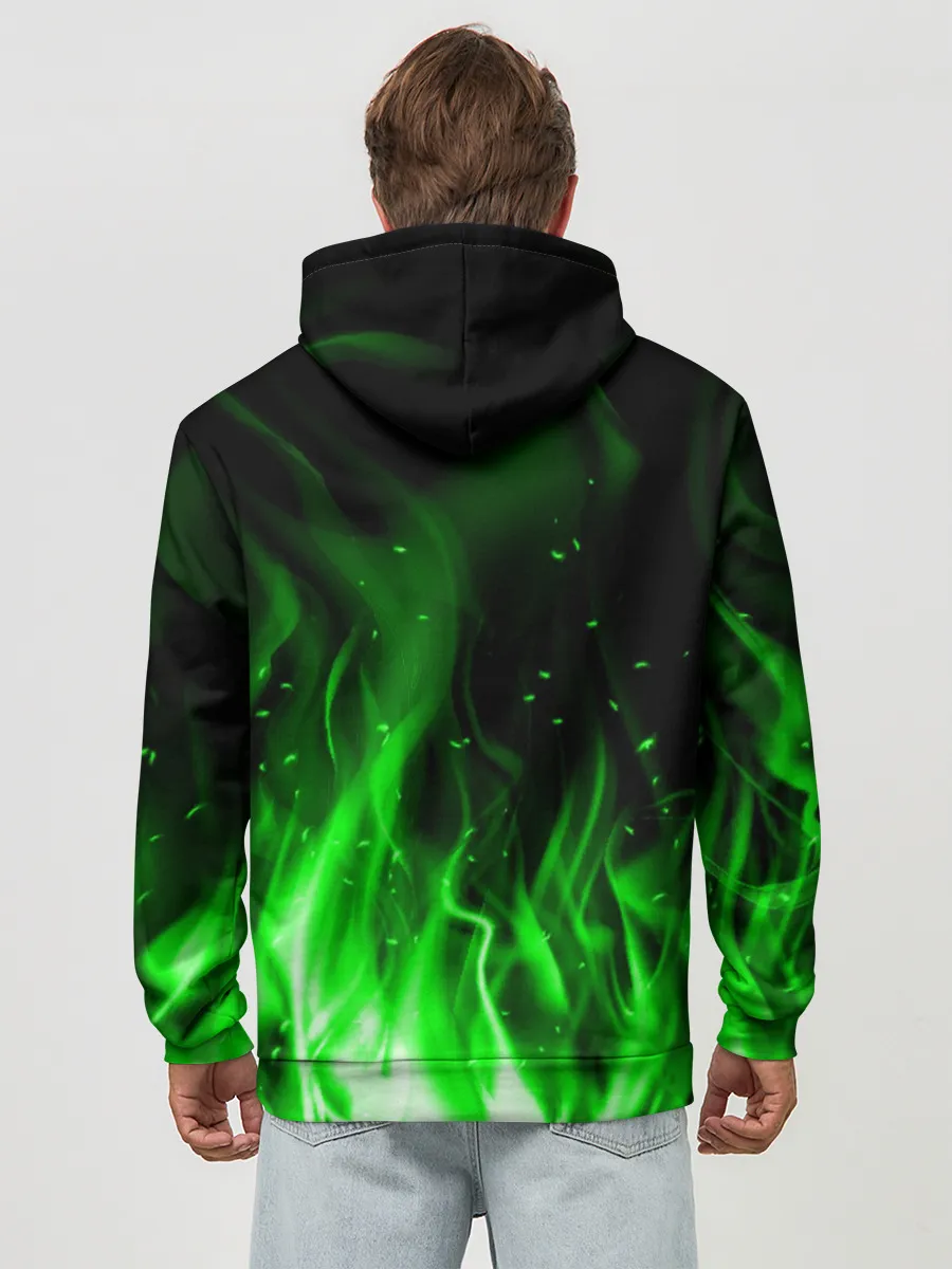 Худи мужской база хлопок / MINECRAFT CREEPER