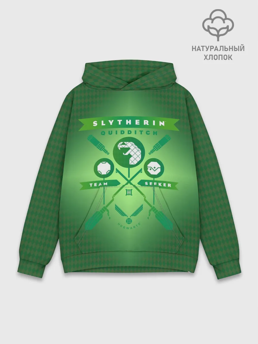 Худи мужской база хлопок / Slytherin Quidditch Team
