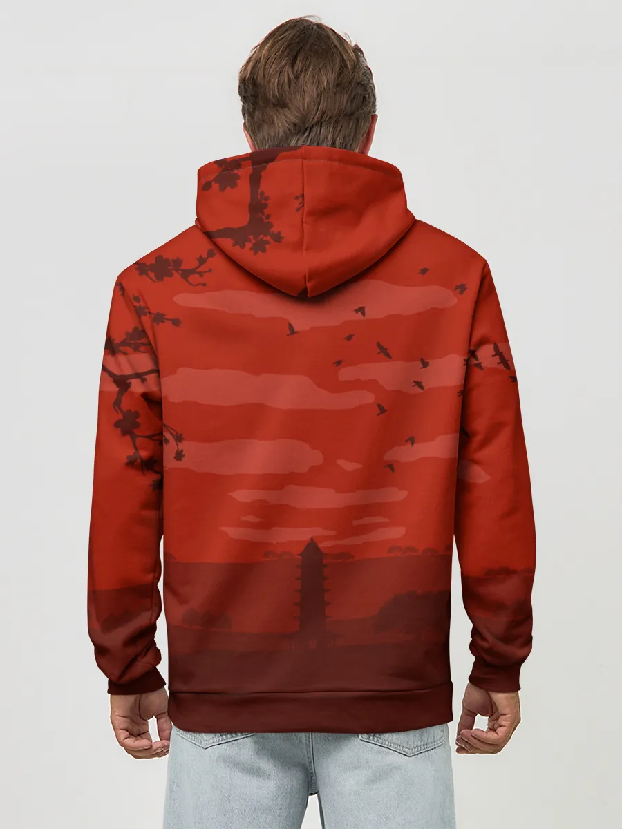 Худи мужской база хлопок / Сакура