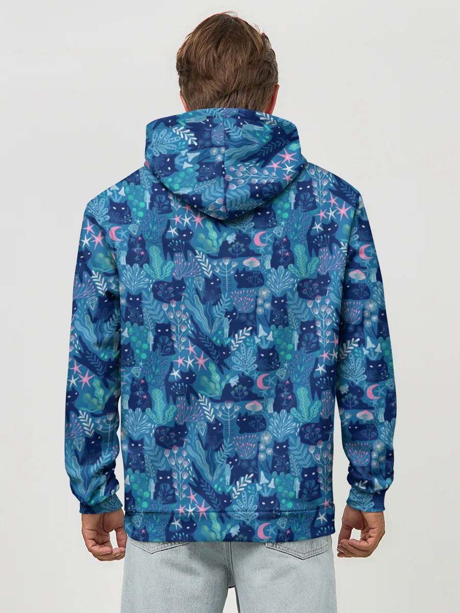 Худи мужской база хлопок / Коты