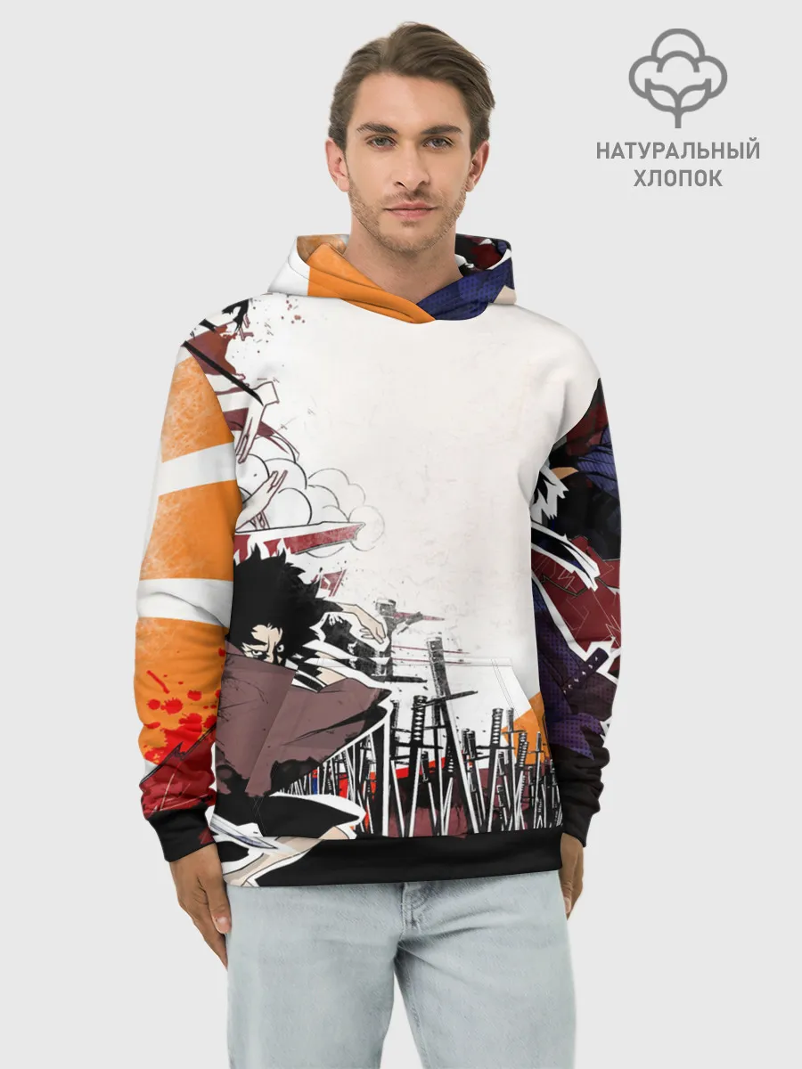 Худи мужской база хлопок / Афросамурай аниме