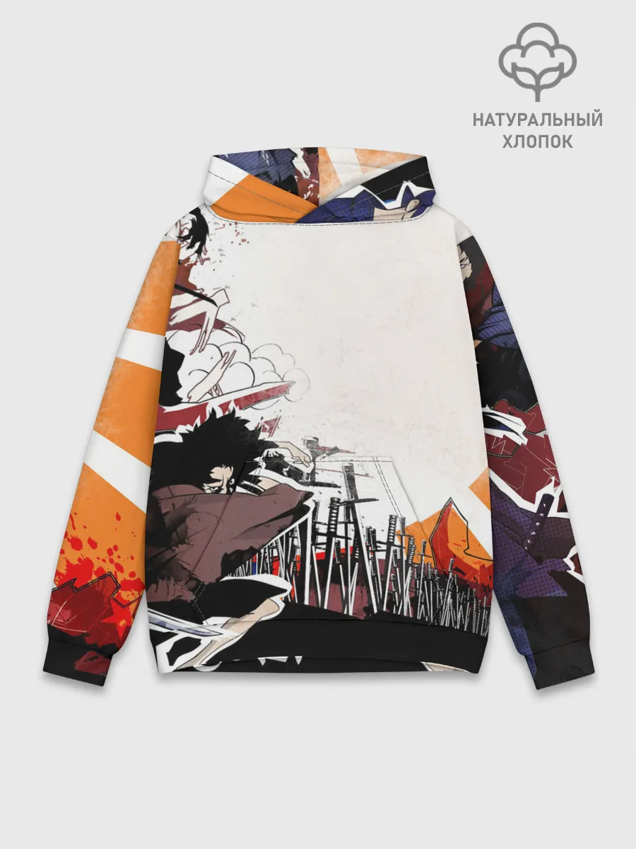 Худи мужской база хлопок / Афросамурай аниме