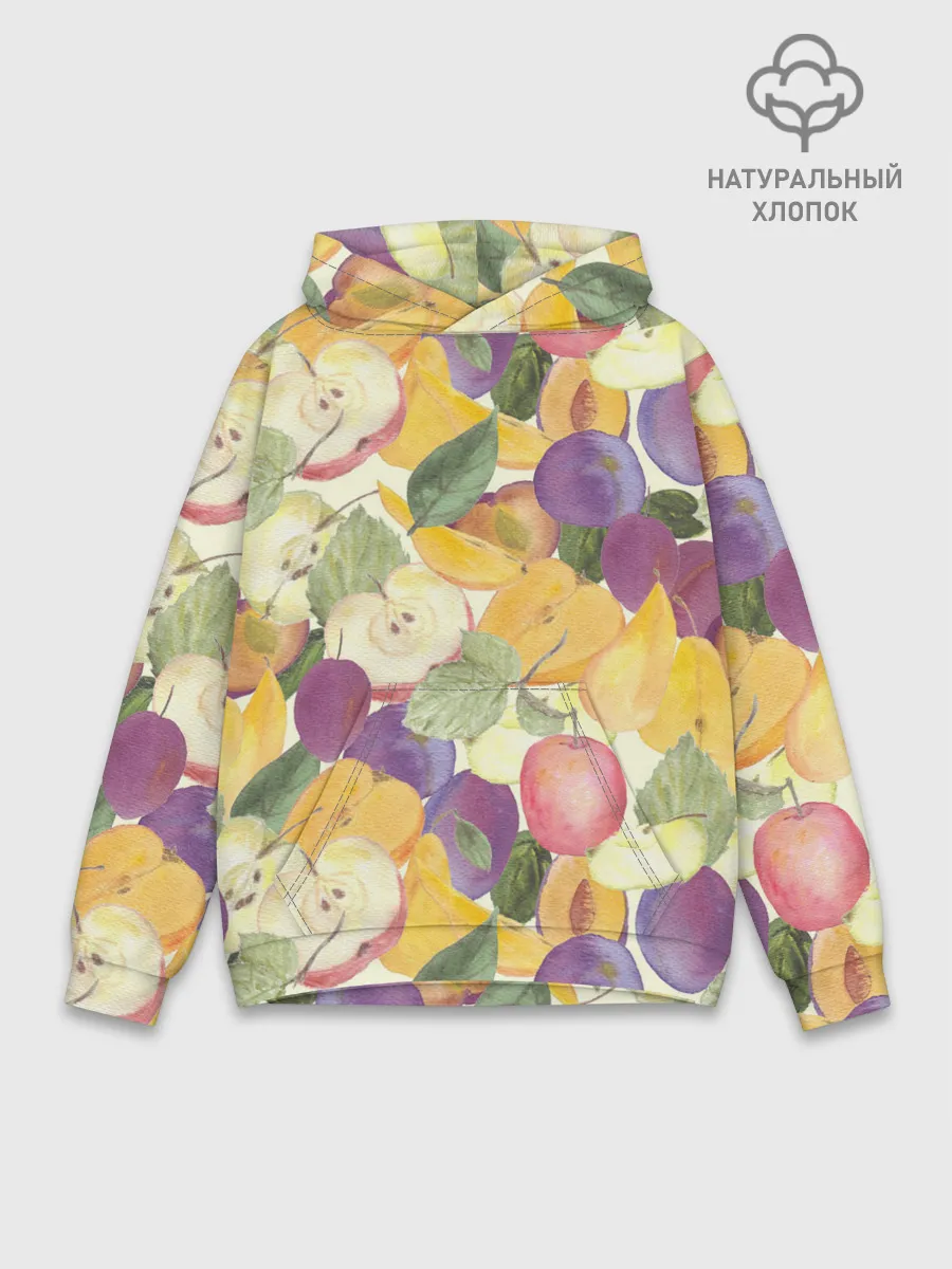 Худи мужской база хлопок / Фрукты. Фруктовый сад