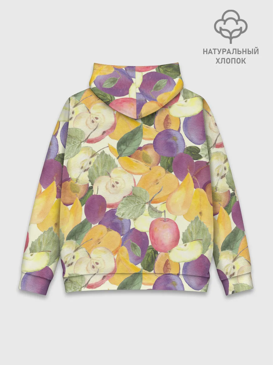 Худи мужской база хлопок / Фрукты. Фруктовый сад