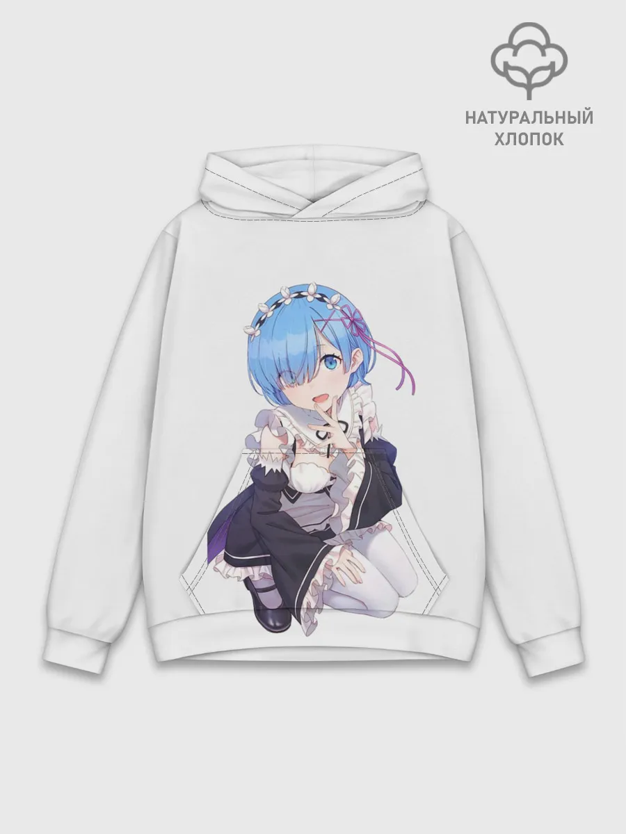 Худи мужской база хлопок / Re:Zero