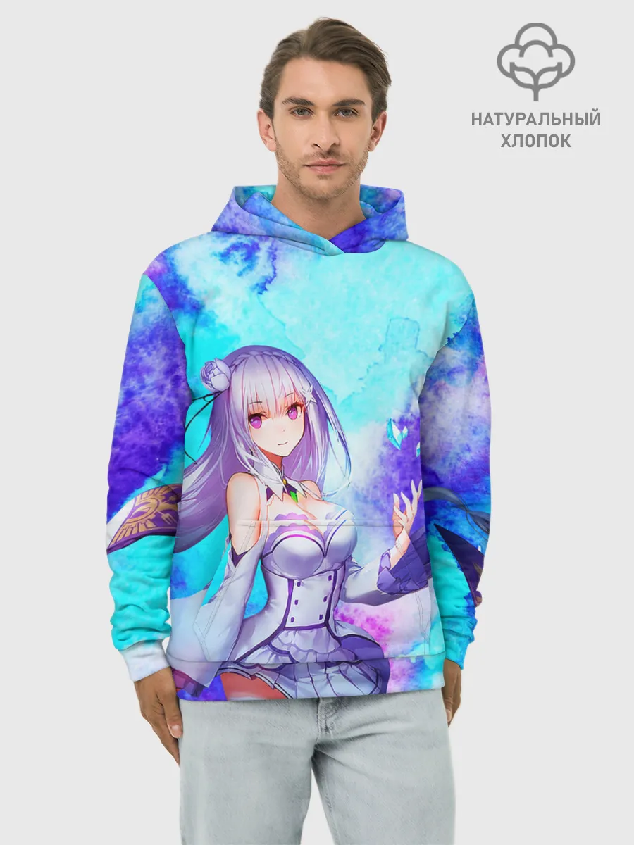 Худи мужской база хлопок / Re:Zero