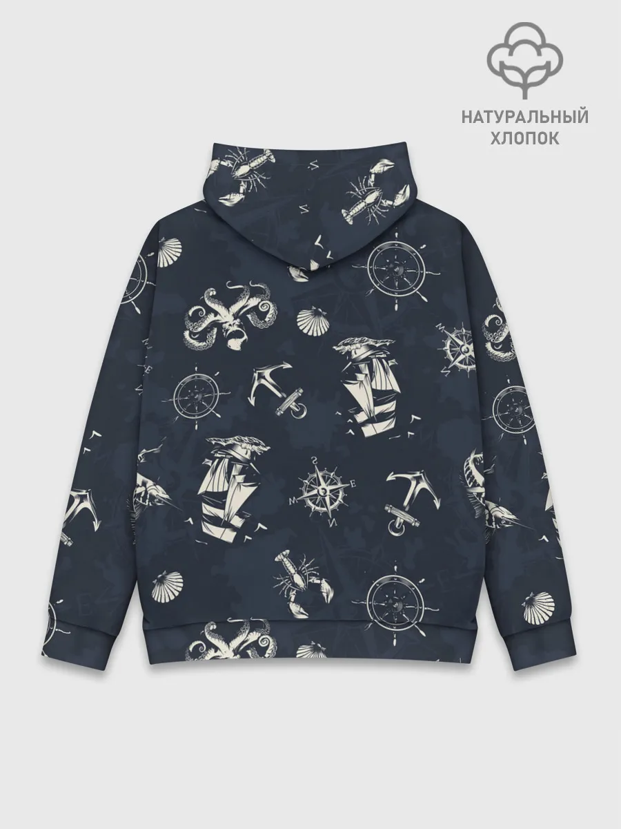 Худи мужской база хлопок / Nautical art