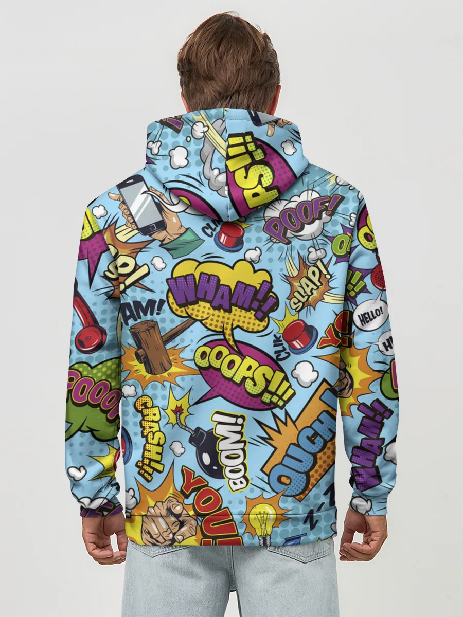 Худи мужской база хлопок / Pop art comics