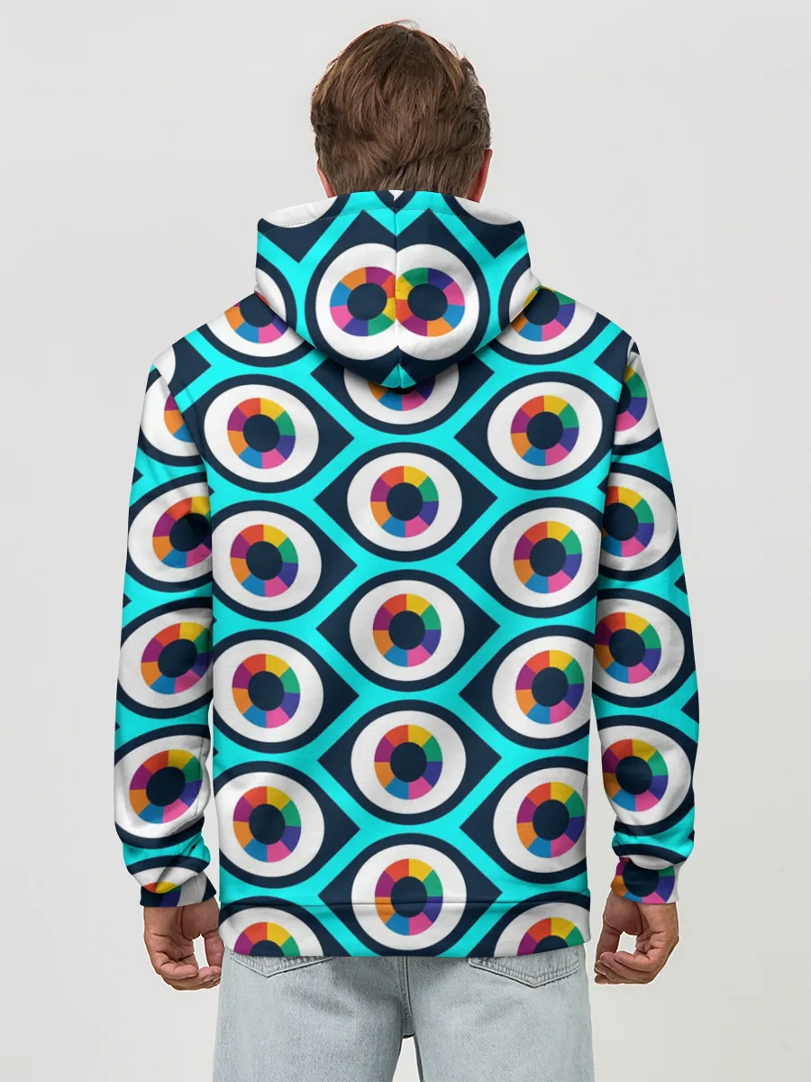 Худи мужской база хлопок / Глаза паттерн